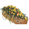 Coffin Spray Orange and Yellow Roses